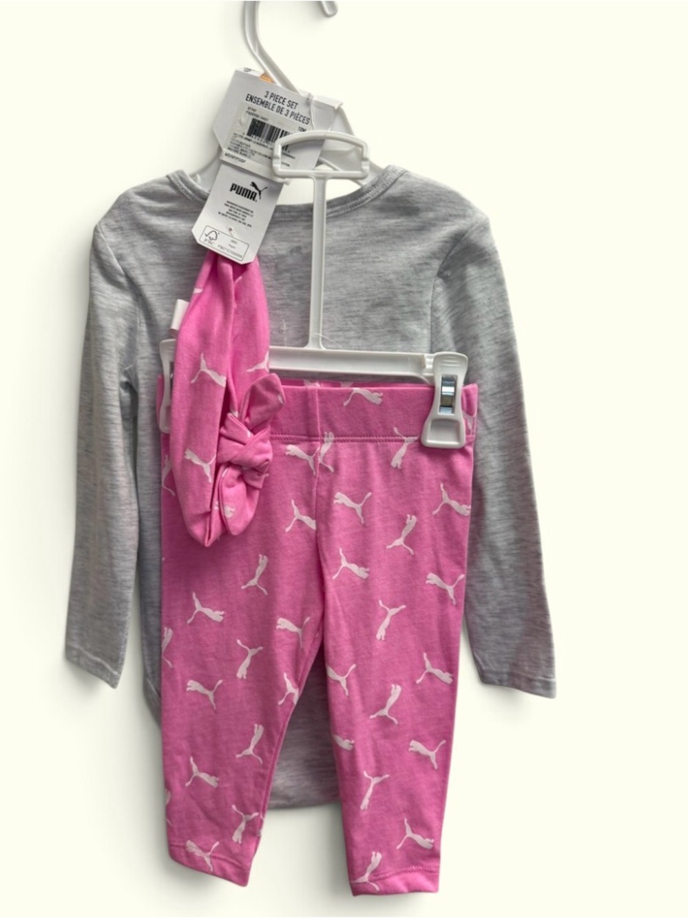 Puma Gray and Pink Infant 3-Piece Set - Picture 3 of 3